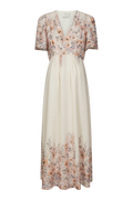 Serna Flower Print Dress - Burned Powder