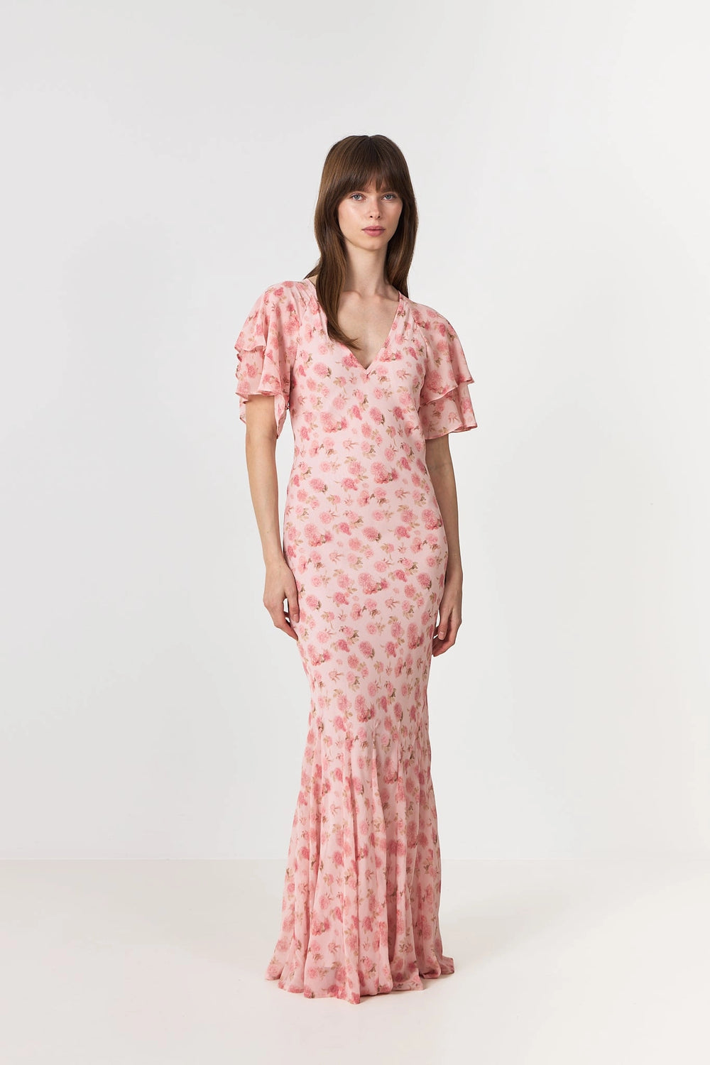 Celesse Flower Fade Dress - Light Pink