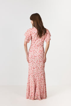 Celesse Flower Fade Dress - Light Pink
