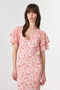 Celesse Flower Fade Dress - Light Pink