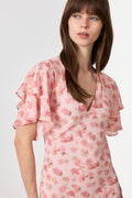 Celesse Flower Fade Dress - Light Pink