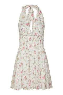 Magda Spring Flower Dress - Off White
