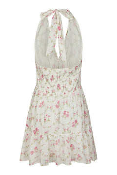 Magda Spring Flower Dress - Off White