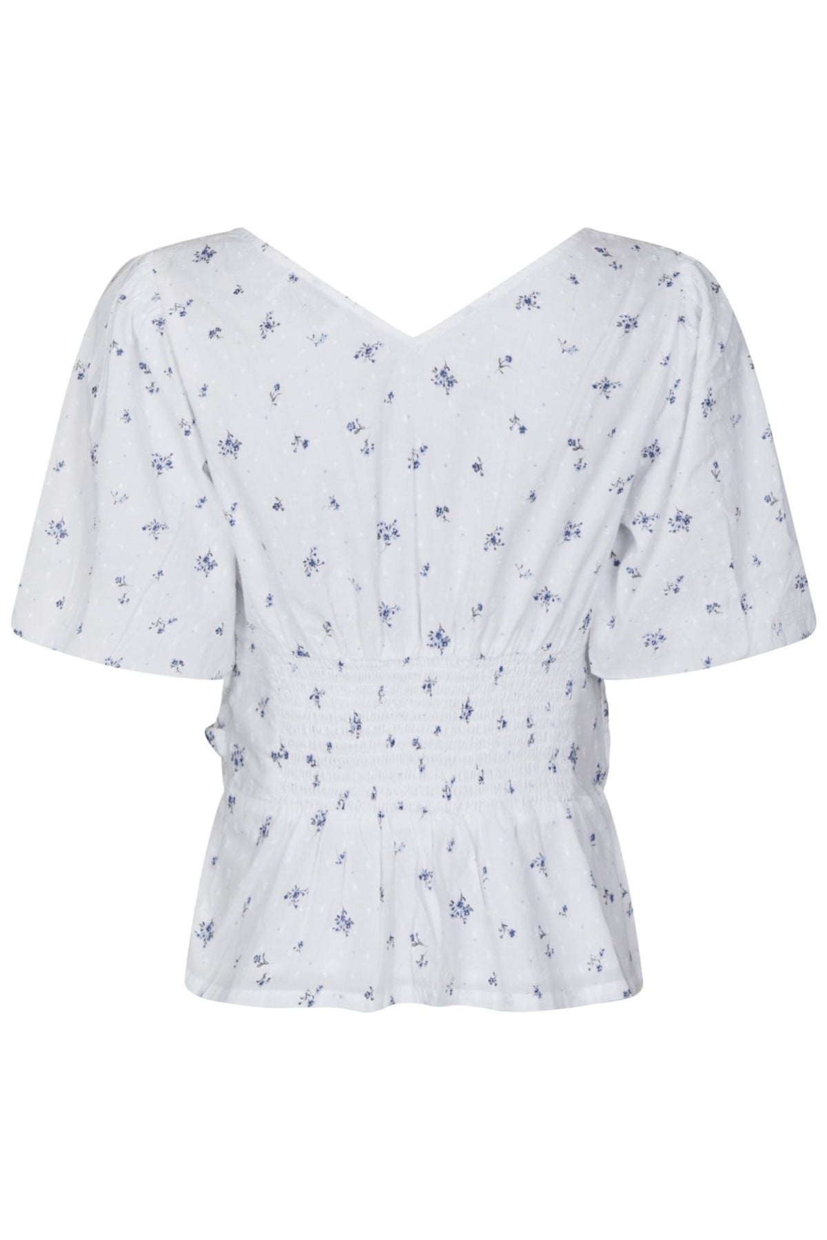 Sapura Flower Dobby Blouse - Blue Flower