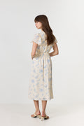 Eleni Delicate Flower Dress - Creme