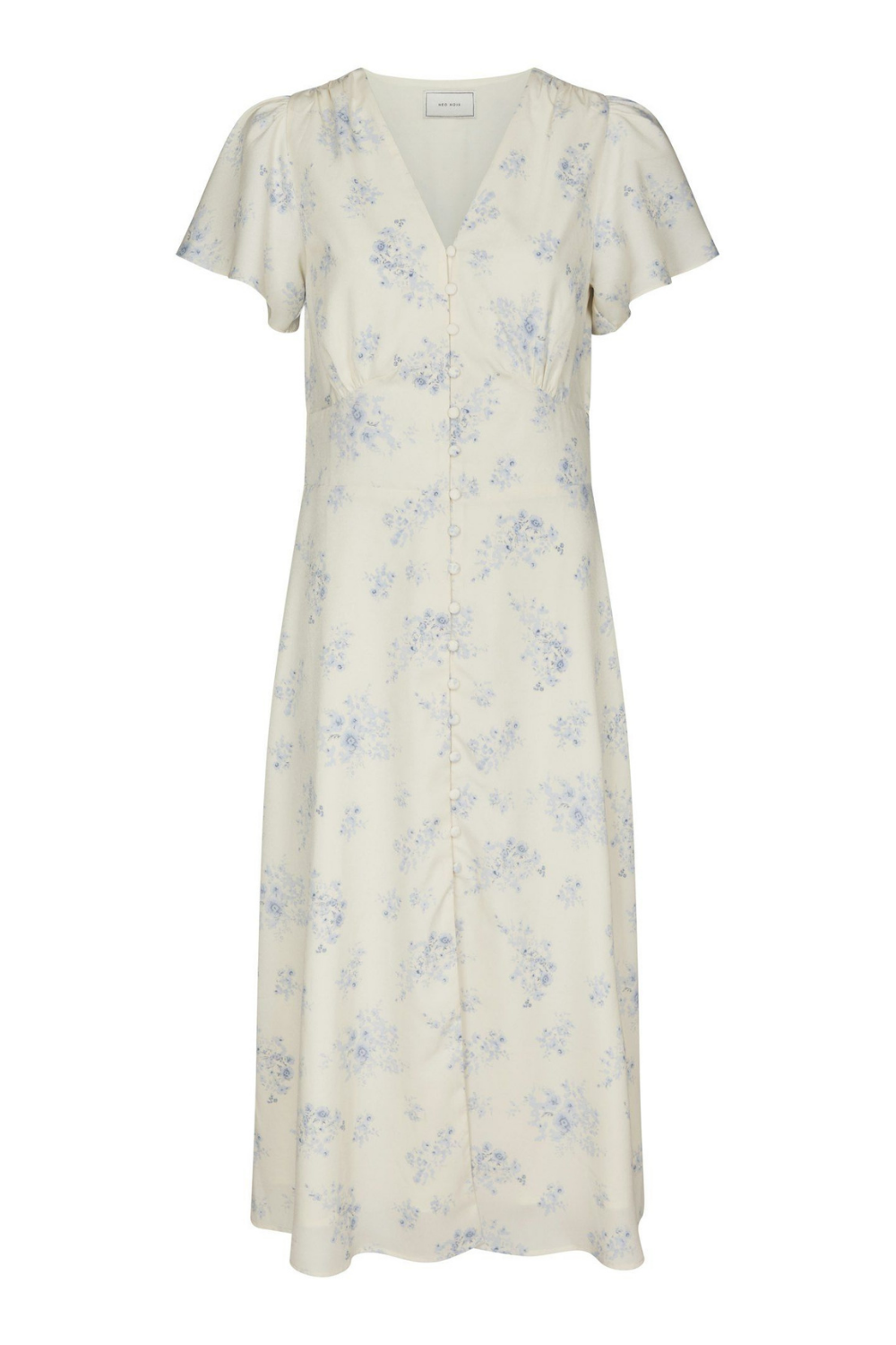 Eleni Delicate Flower Dress - Creme