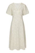 Illana Small Rose Flower Dress - Light Yellow