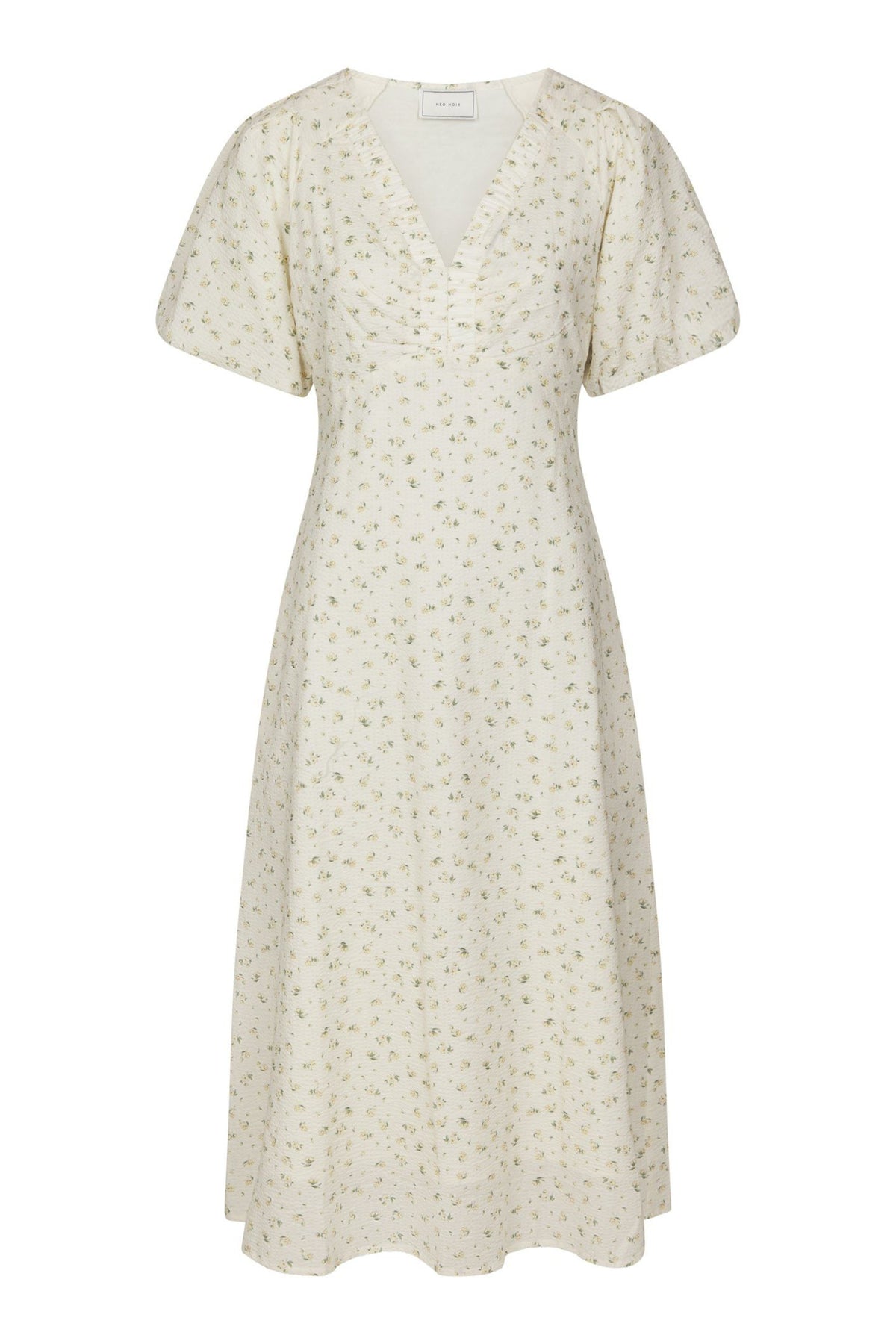 Illana Small Rose Flower Dress - Light Yellow