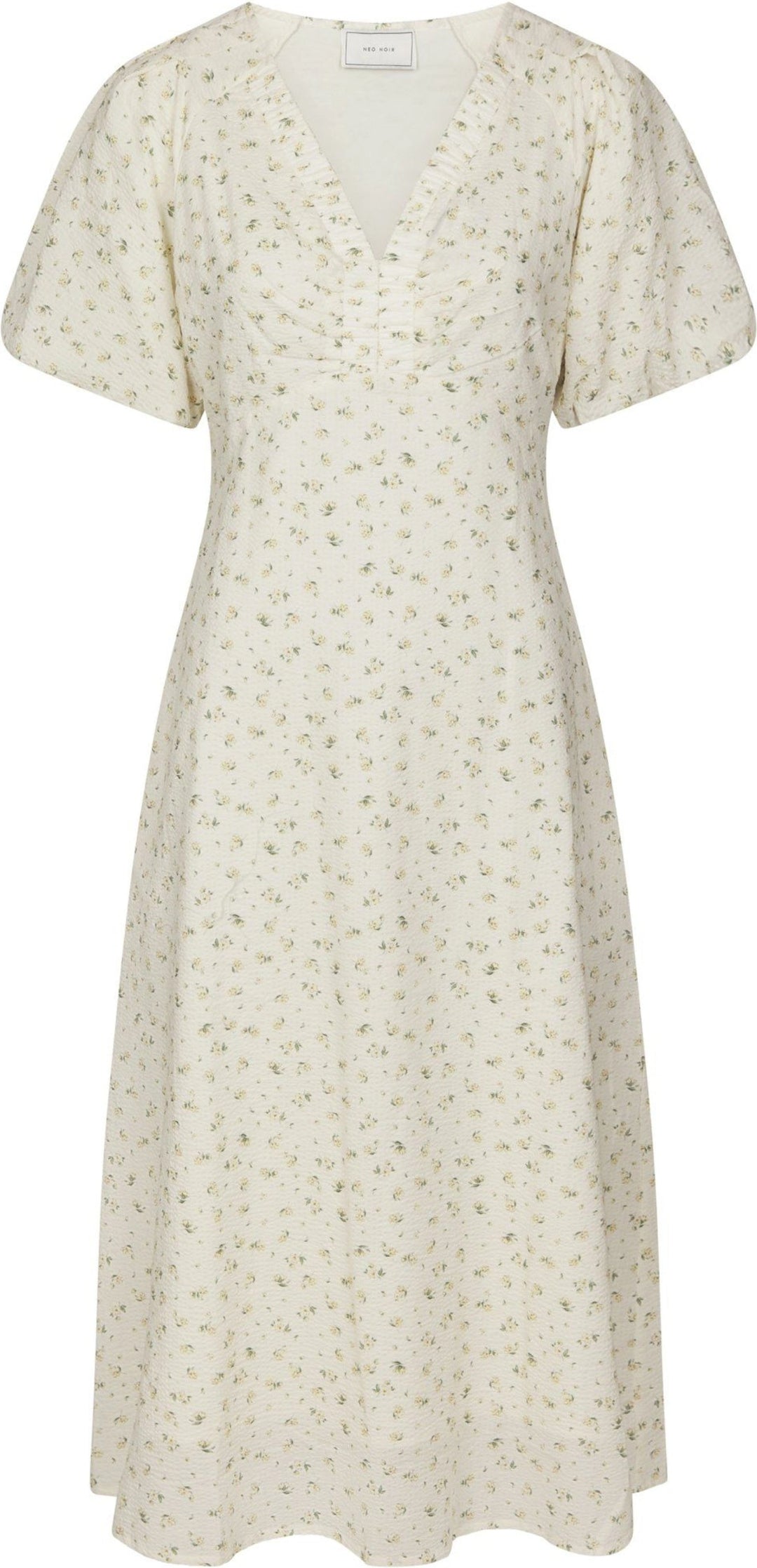 Illana Small Rose Flower Dress - Light Yellow