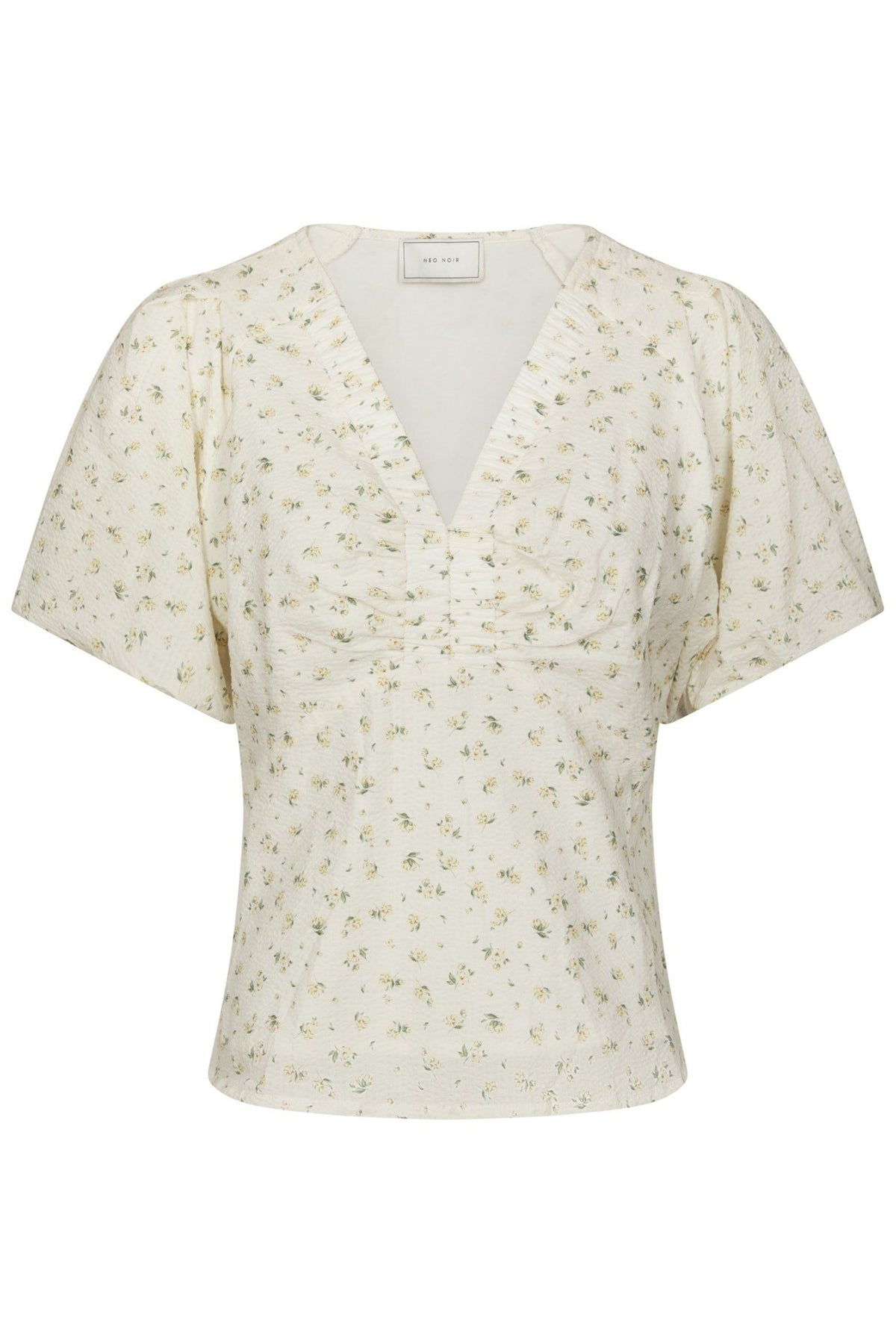 Irina Small Rose Flower Blouse - Light Yellow