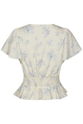Jasmin Delicate Flower Blouse - Creme