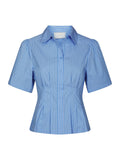 Balara Stripe Poplin Shirt - Light Blue