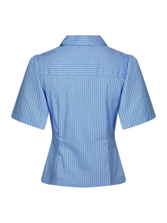 Balara Stripe Poplin Shirt - Light Blue