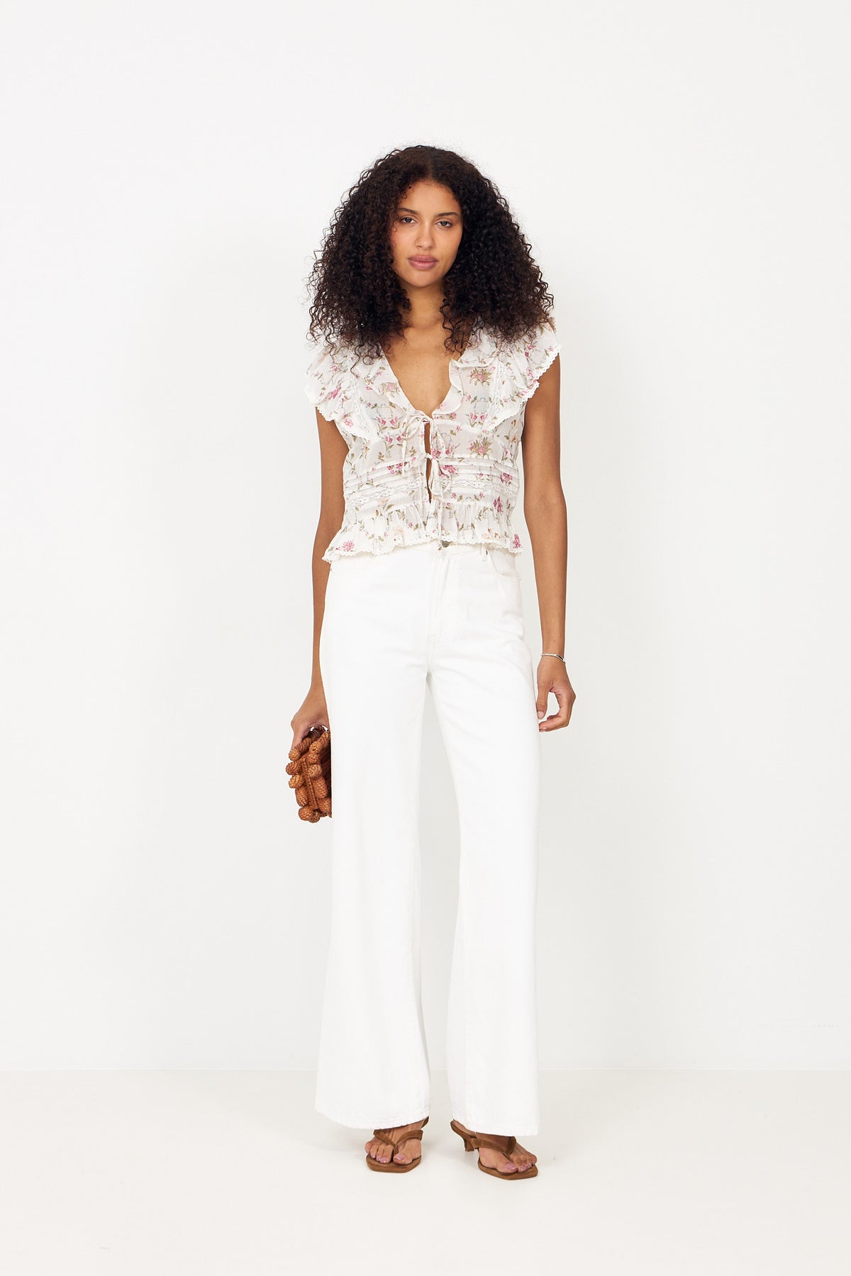 Netali Spring Flower Top - Off White