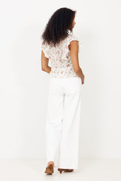 Netali Spring Flower Top - Off White