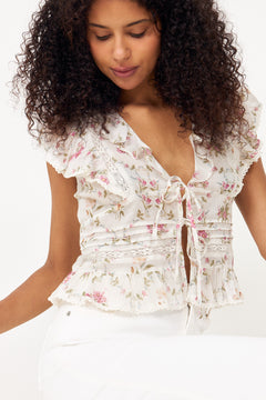 Netali Spring Flower Top - Off White
