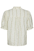 Odesa Floral Stripe Blouse - Creme