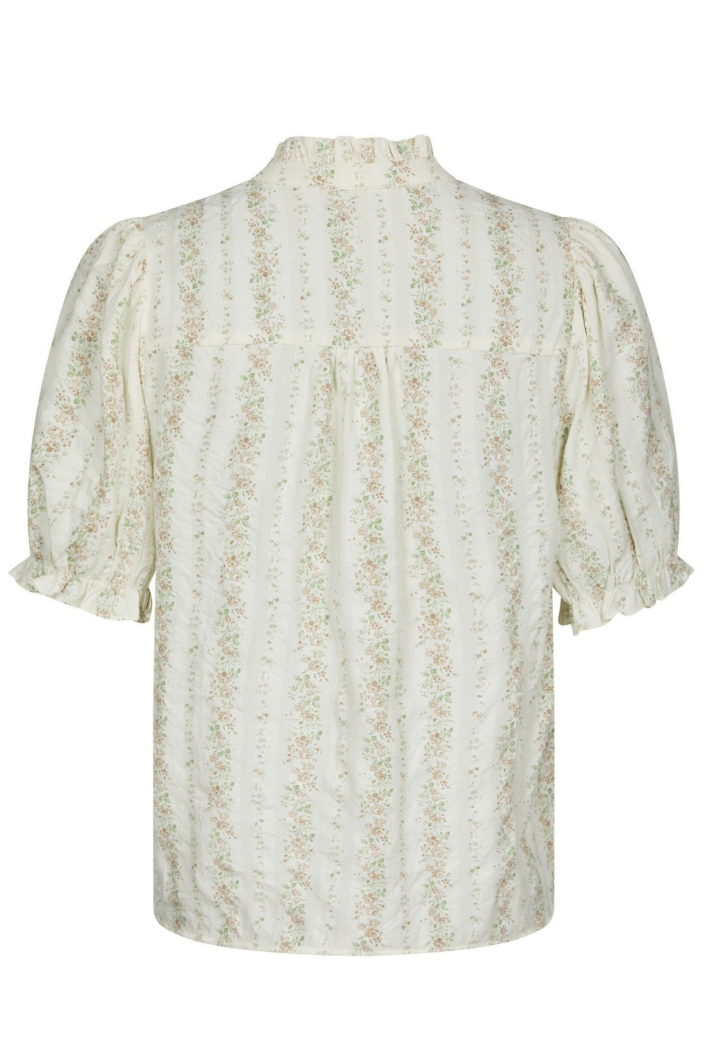 Odesa Floral Stripe Blouse - Creme