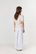 Odesa Linen Stripe Blouse - Sand