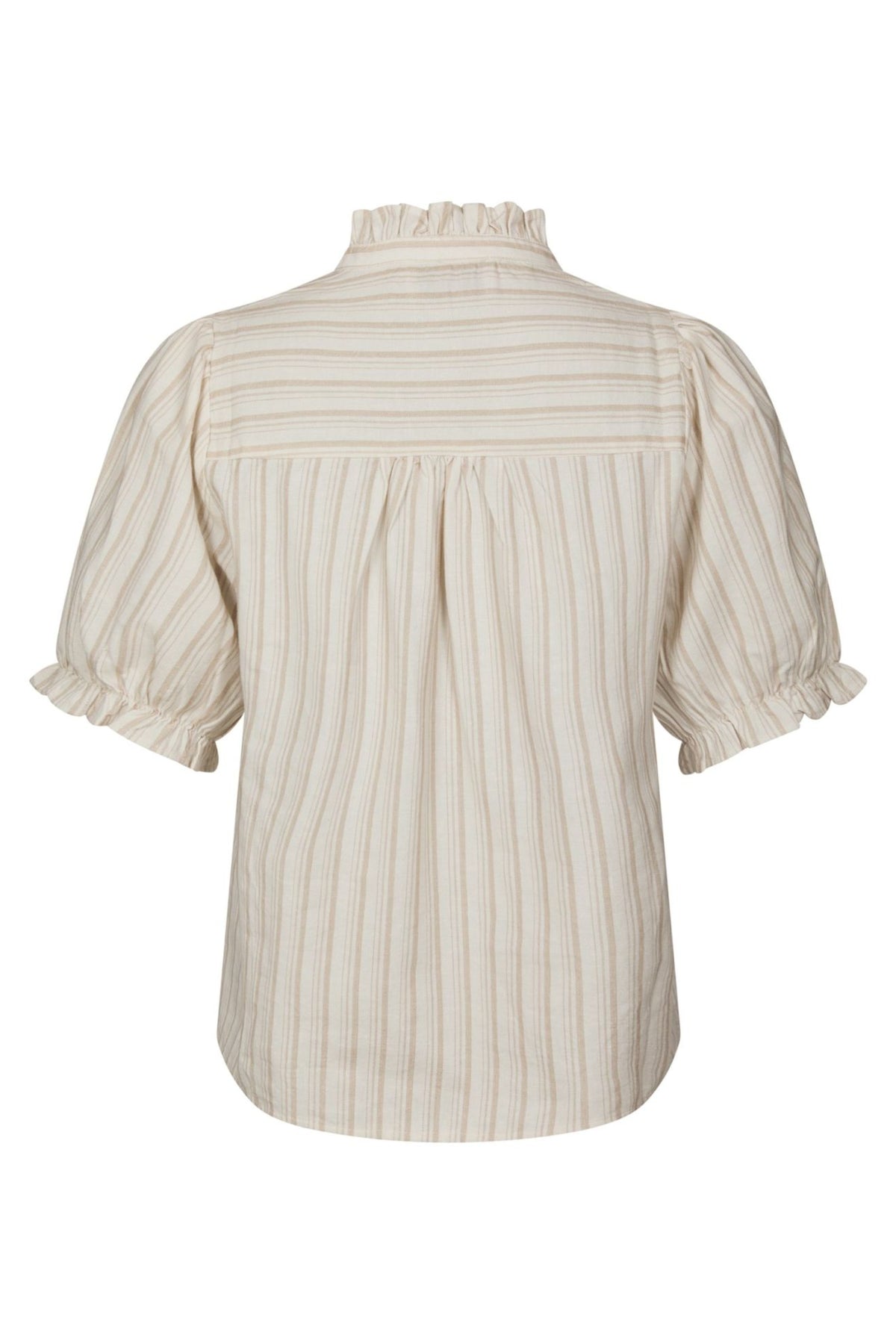 Odesa Linen Stripe Blouse - Sand