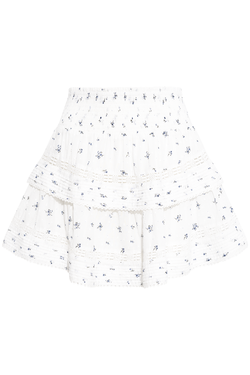 Kenia Flower Dobby Skirt - Blue Flower