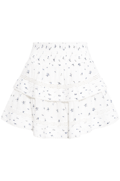 Kenia Flower Dobby Skirt - Blue Flower