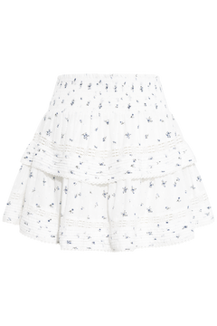 Kenia Flower Dobby Skirt - Blue Flower