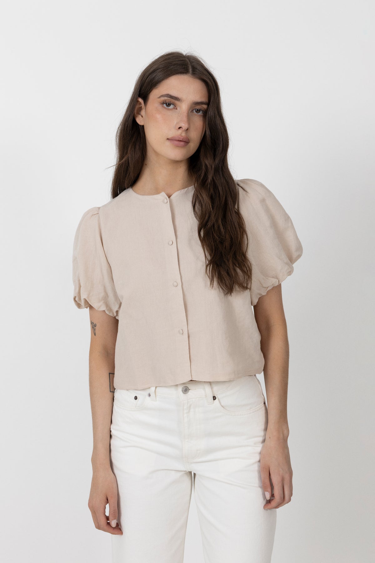 Moisa Linen Blouse - Sand