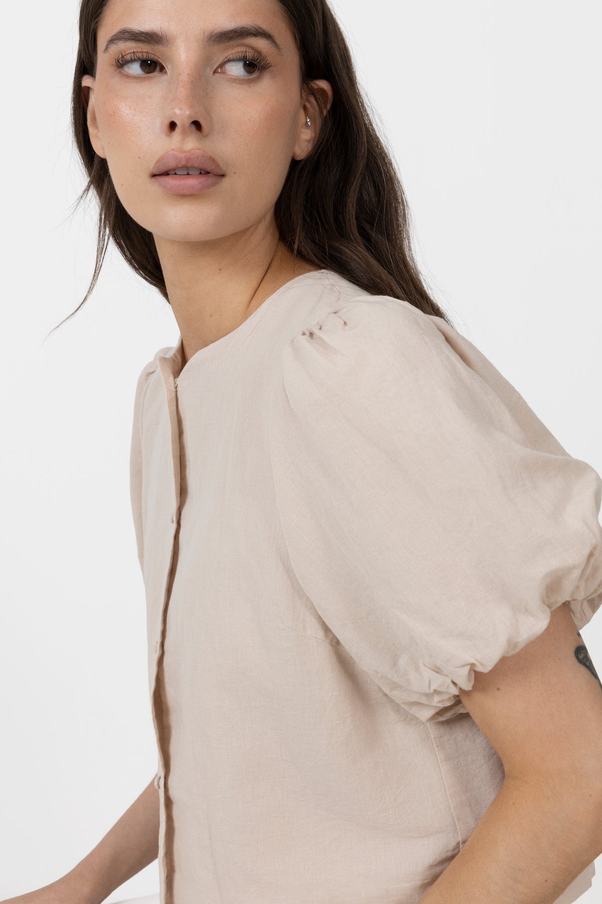 Moisa Linen Blouse - Sand