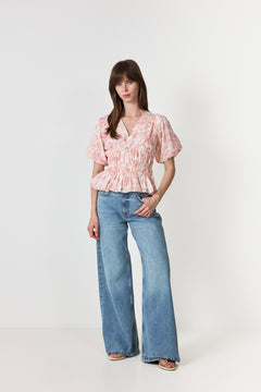 Minutti Print Blouse - Off White