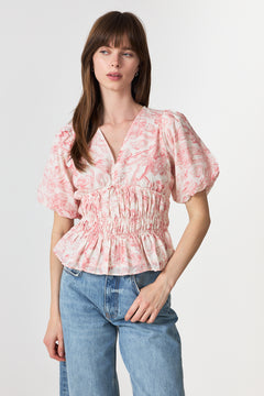 Minutti Print Blouse - Off White