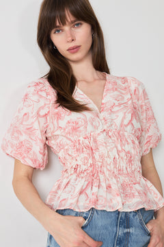 Minutti Print Blouse - Off White