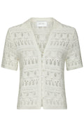 Marisini Stitch Polo Knit Top - Off White