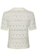 Marisini Stitch Polo Knit Top - Off White