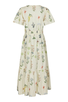 Gardena Flower Rank Dress - Off White
