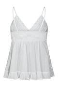 Elvena S Voile Top - White