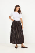 Lillie Dot Skirt - Dark Brown