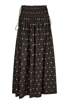 Lillie Dot Skirt - Dark Brown