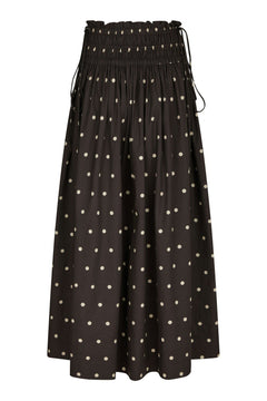Lillie Dot Skirt - Dark Brown