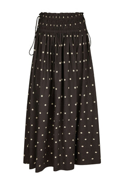 Lillie Dot Skirt - Dark Brown