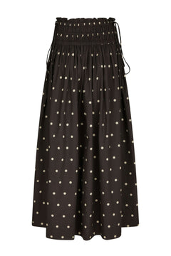 Lillie Dot Skirt - Dark Brown