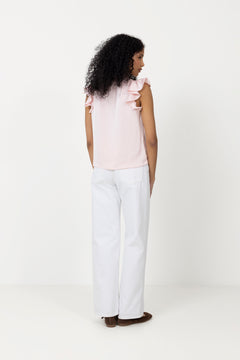 Stella Heavy Sateen Blouse - Light Pink