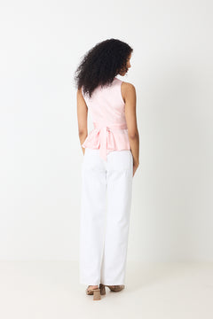 Risetta Heavy Sateen Top - Light Pink