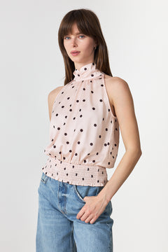Jos Big Dot Top - Light Pink