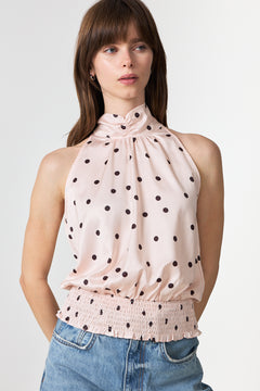 Jos Big Dot Top - Light Pink