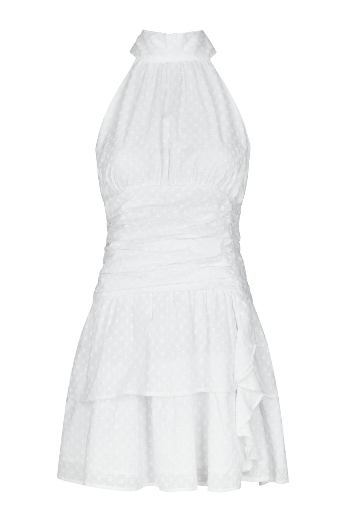 Amaris Dobby Dress - White