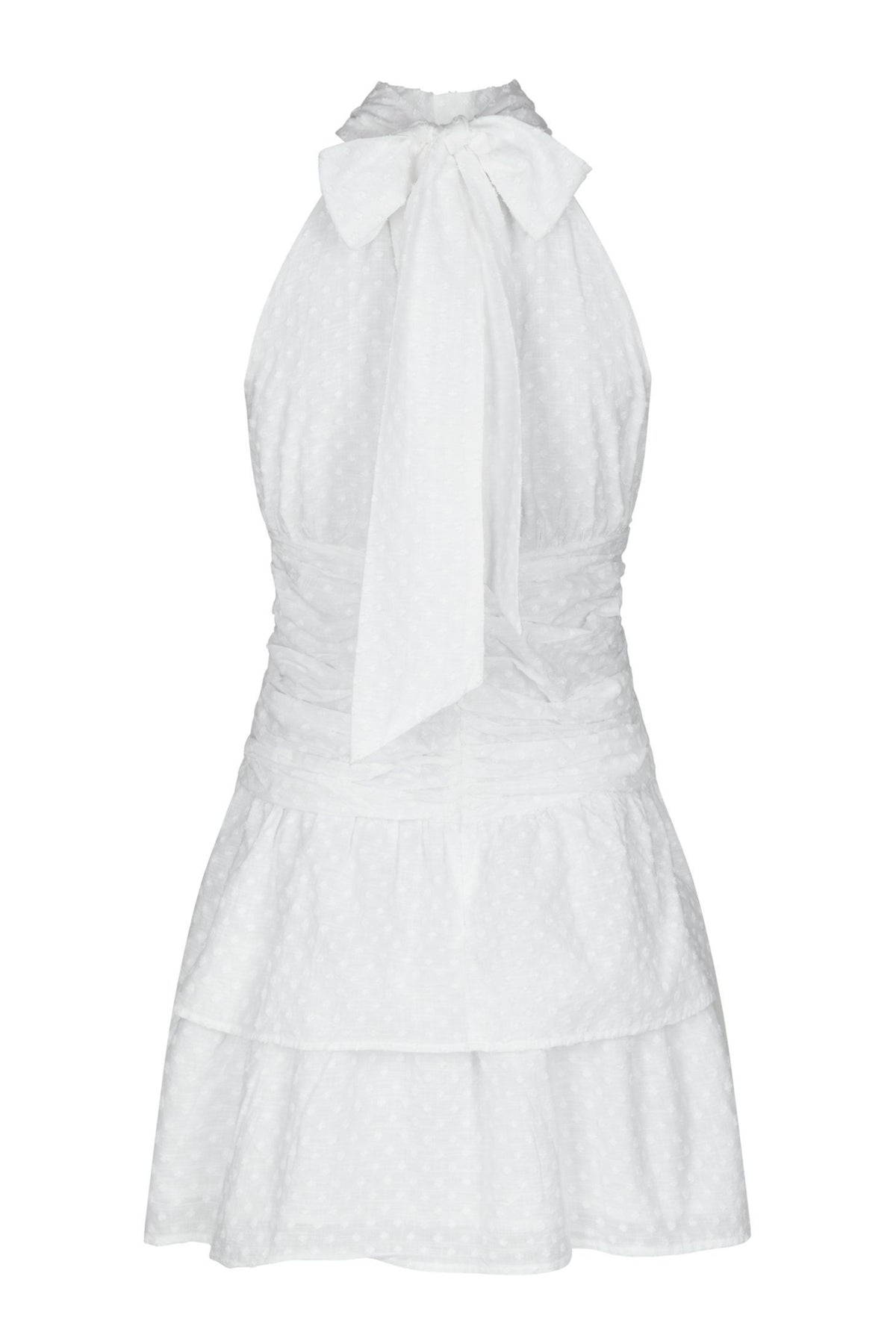 Amaris Dobby Dress - White