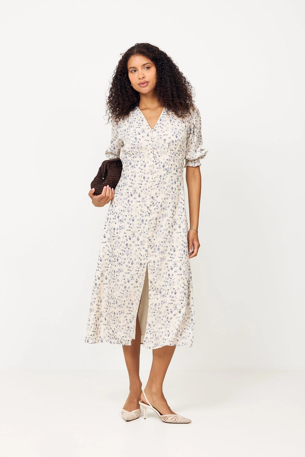 Valley Structure Flower Dress - Off White