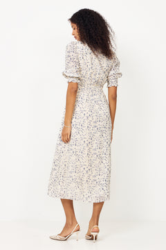 Valley Structure Flower Dress - Off White
