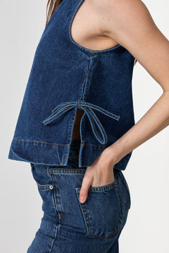 Svetlana Denim D Top - Blue
